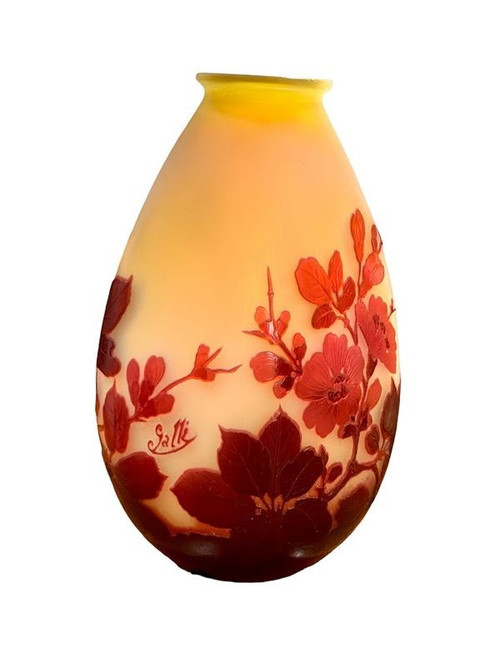 Emile Gallé "Apple Blossom" Vase