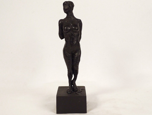 Scultura in bronzo Donna nuda Arco Arciere Scuola Paul Guiramand Parigi XX