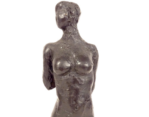 Scultura in bronzo Donna nuda Arco Arciere Scuola Paul Guiramand Parigi XX