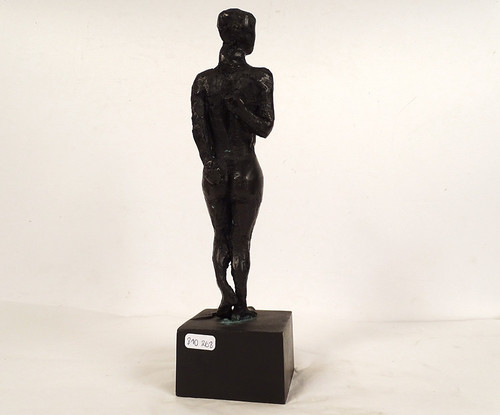 Scultura in bronzo Donna nuda Arco Arciere Scuola Paul Guiramand Parigi XX