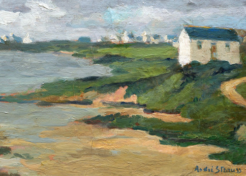 André STRAUSS, Low tide at Pont-Lorois in Morbihan