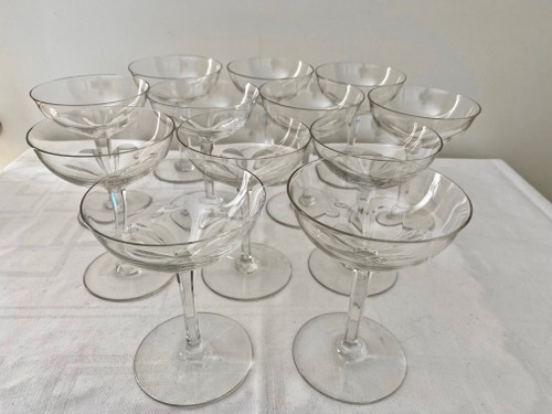 12 Baccarat Champagne glasses Genova model