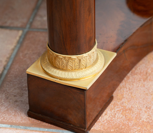 Antique Empire Table in Mahogany Feather France 19th Century.