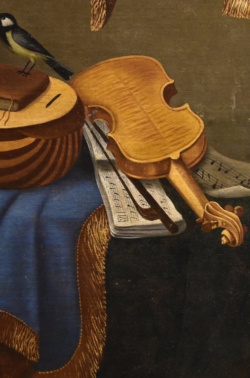 Still Life With Musical Instruments, Bonaventura Bettera (bergamo 1663 - Documented Until 1718)