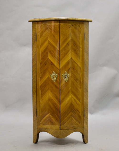 Small Inlaid Corner Cabinet