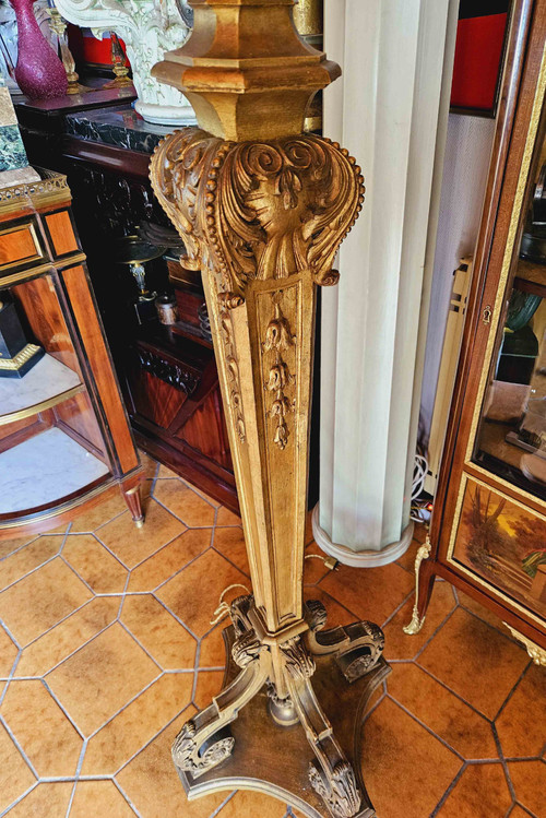 Grande Torchère St Louis XIV à 6 Lumières Ht 213 Cm