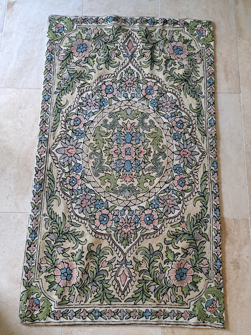 Indian embroidery rug , Wool , XX°.