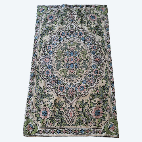 Indian embroidery rug , Wool , XX°.