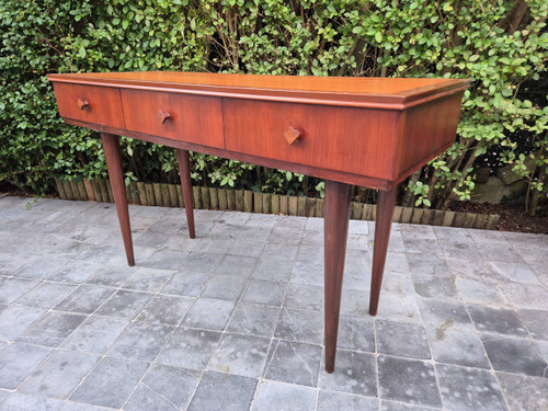 Consolle in legno esotico del 1960 circa