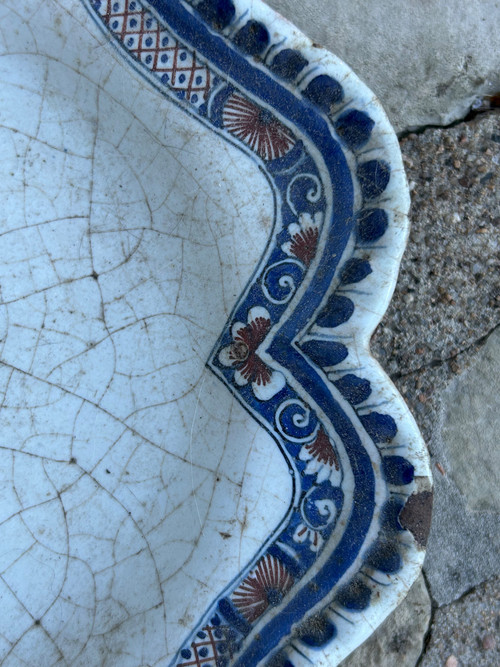 Pair Of 18th Century Rouen Polychrome Earthenware Plates