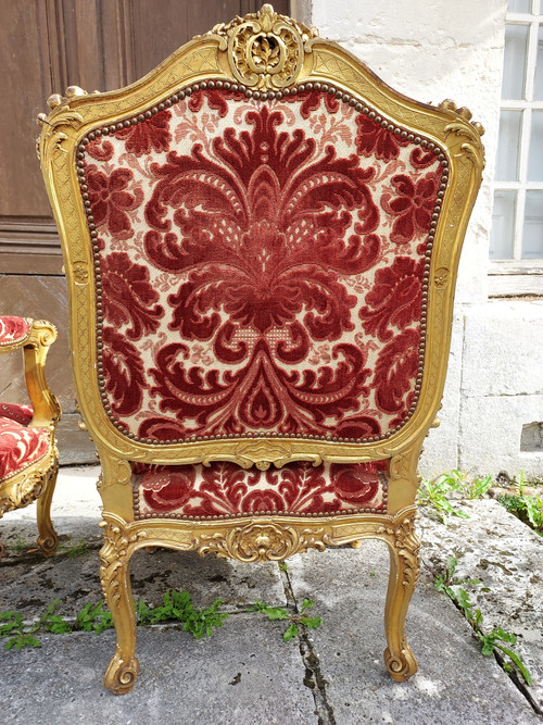 Six fauteuils à la reine 