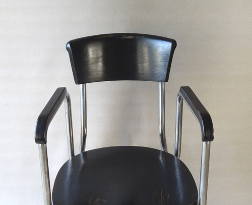 Fauteuil Thonet B261, 1930 cantilever Breuer Bahaus - acier et bois-courbé Art déco