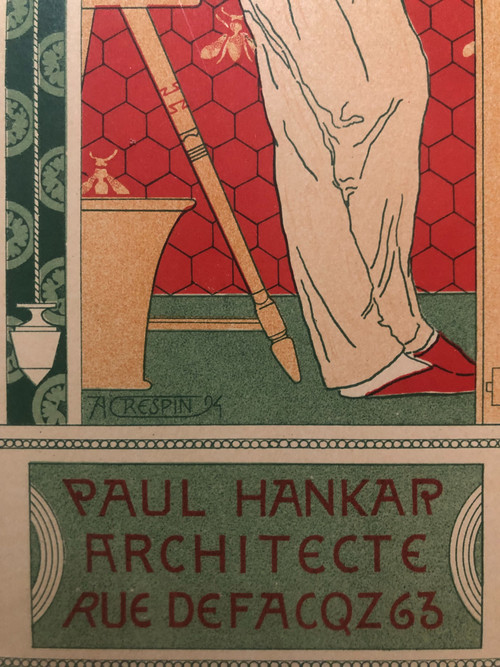 Maitres de l'affiche plate 91 Paul Hankar architect by Paul Crespin 1897