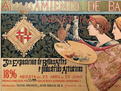 Meister des Plakats Tafel 64 Exposition de Bella Artes Barcelona 1896 von A. de Riquer