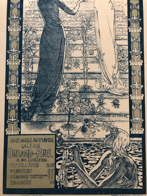 Maitres de l'affiche planche 74 Salon Rose Croix par Carlos Schwabe 1897