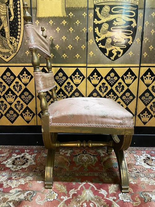 Golden curule chair