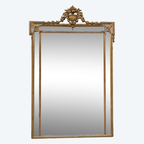 XIXth Century Chateau Mirror, Louis XVI Style, A Parecloses