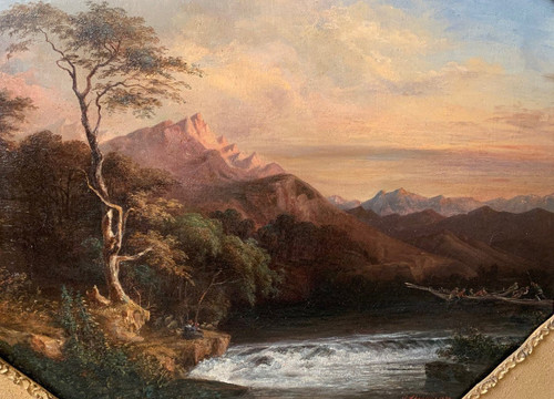 Animated River Landscape E Thevenet 1853