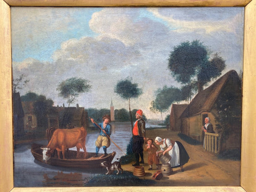 Large 19th century Dutch painting