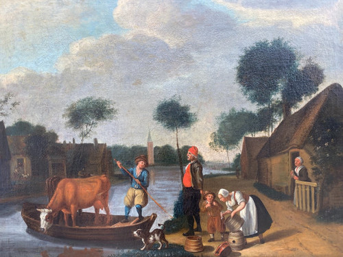 Large 19th century Dutch painting