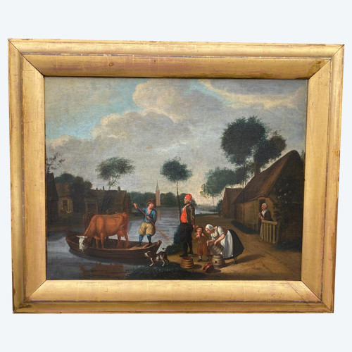 Large 19th century Dutch painting