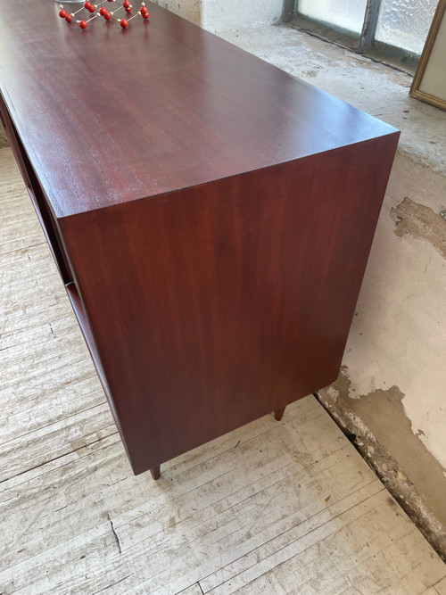 Skandinavisches modernistisches Sideboard aus Teakholz mit 4 Schubladen