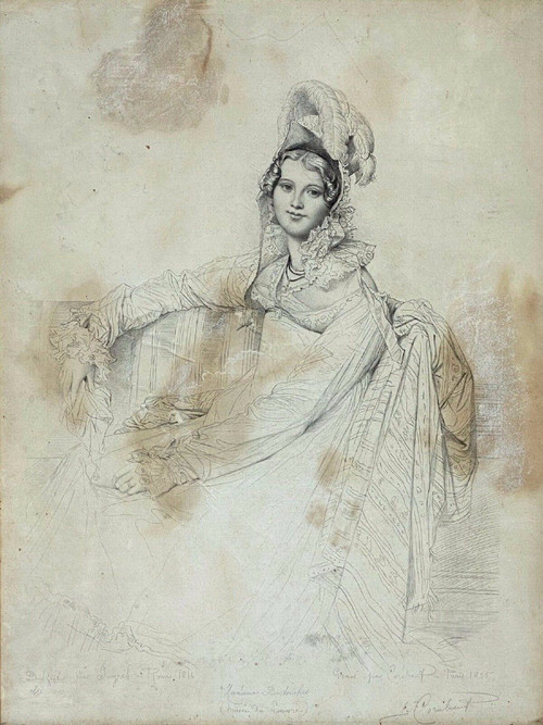 Incisione di Jean Coraboeuf Madame Destouches disegnata da Ingres