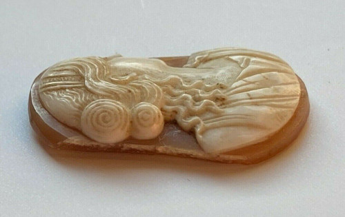 18th century cameo agate profile of a woman in the Antique style