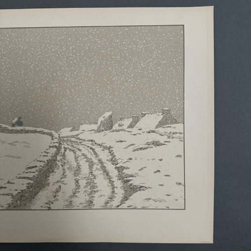 Lithographie par Henri Rivière La Neige