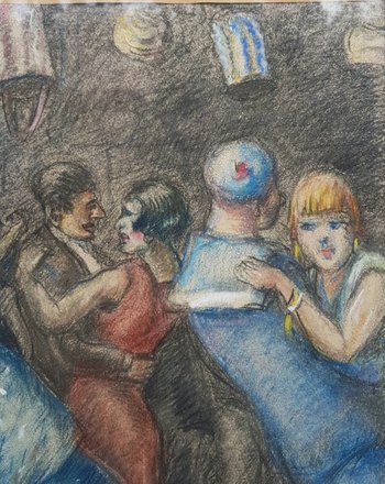 Georges POMERAT - Cabaret scene in Marseille in the 1920s