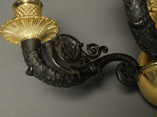 Paire d'appliques d'époque Restauration 