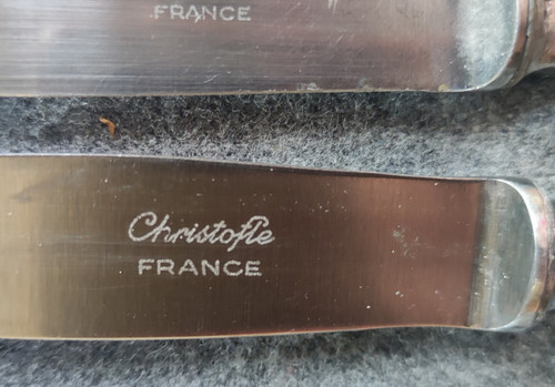 Altes Besteckset 58-teilig Silber Metall Goldschmied Christofle für Air France