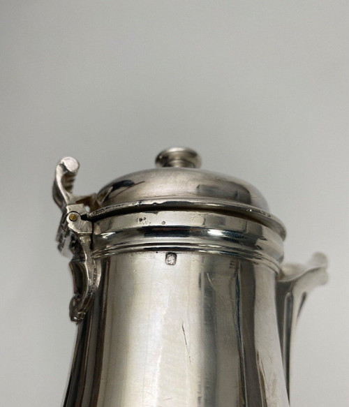 18th century silver tripod chocolate pot from the Farmers Generals