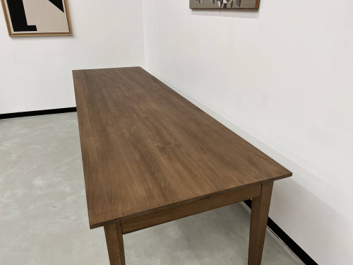 Table de ferme "Dark Brown" en chêne massif 300 X 90 cm