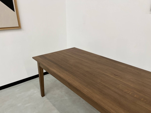 Table de ferme "Dark Brown" en chêne massif 300 X 90 cm