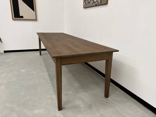 Table de ferme "Dark Brown" en chêne massif 300 X 90 cm