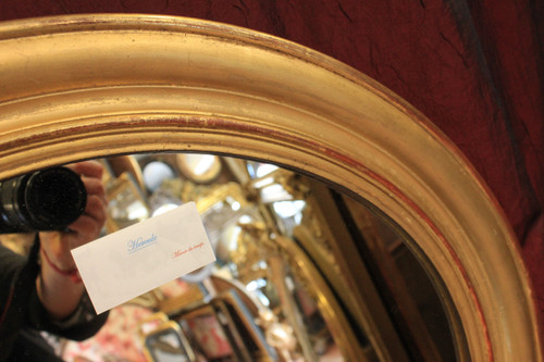 59 X 66 Cm Louis Philippe Oval Mirror Gold