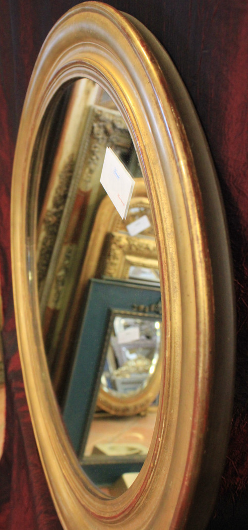 59 X 66 Cm Louis Philippe Oval Mirror Gold