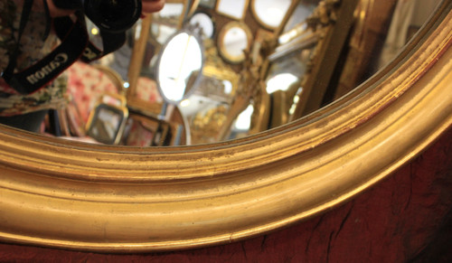 59 X 66 Cm Louis Philippe Oval Mirror Gold