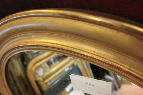 59 X 66 Cm Louis Philippe Oval Mirror Gold