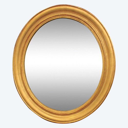 59 X 66 Cm Louis Philippe Oval Mirror Gold