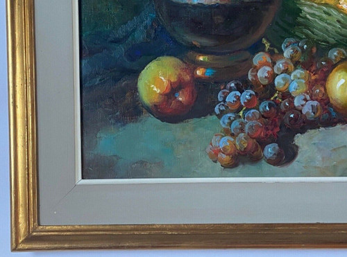 Oil on canvas still life with fruits 1950