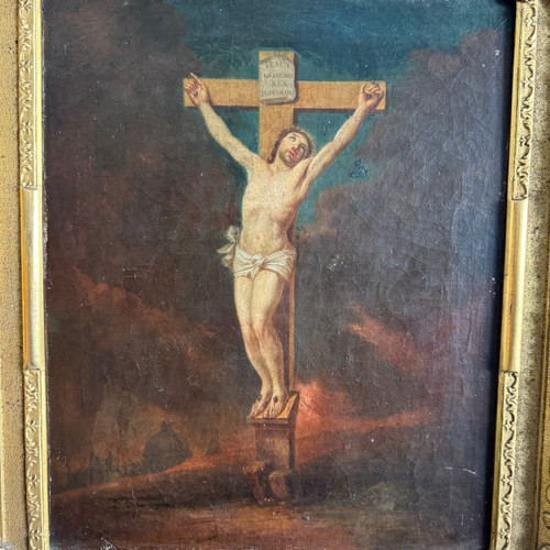 Öl auf Leinwand Christus am Kreuz von Marchand für Schwester Angélique 1791