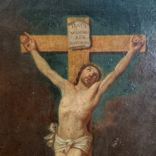 Öl auf Leinwand Christus am Kreuz von Marchand für Schwester Angélique 1791