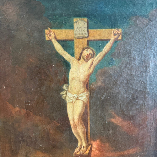 Öl auf Leinwand Christus am Kreuz von Marchand für Schwester Angélique 1791