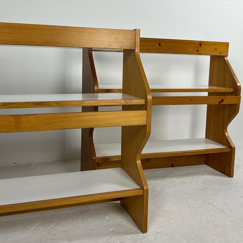 Duo of dresser shelves by Charlotte Perriand