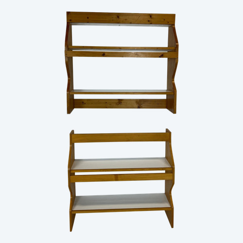 Duo of dresser shelves by Charlotte Perriand