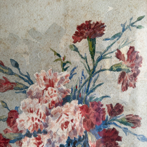 Aquarell auf Papier Stillleben Blumenstrauß von Beutizzy 1907