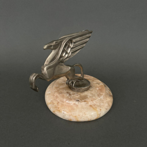 Automotive mascot by George Darel silver bronze Pegasus