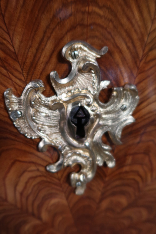 Louis XV Chest of Drawers in Marquetry Stamped Mailfert